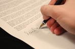 signing document